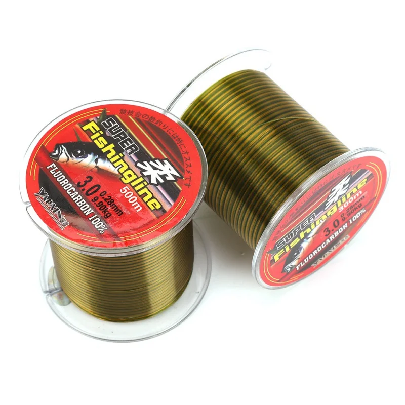 500M Fishing Line Super Strong Nylon Fluorocarbon Coated Fishing Leader Line Carp Fishing Wire Tenacity Fishing Lines