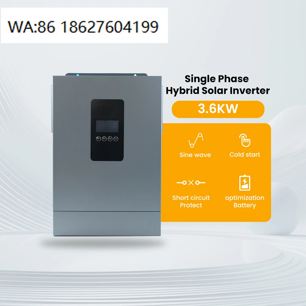 

Гибридный солнечный инвертор 3.6KVA/5KVA/6KW 24V/48V с чистой синусоидой для домашних солнечных энергосистем (автономный)