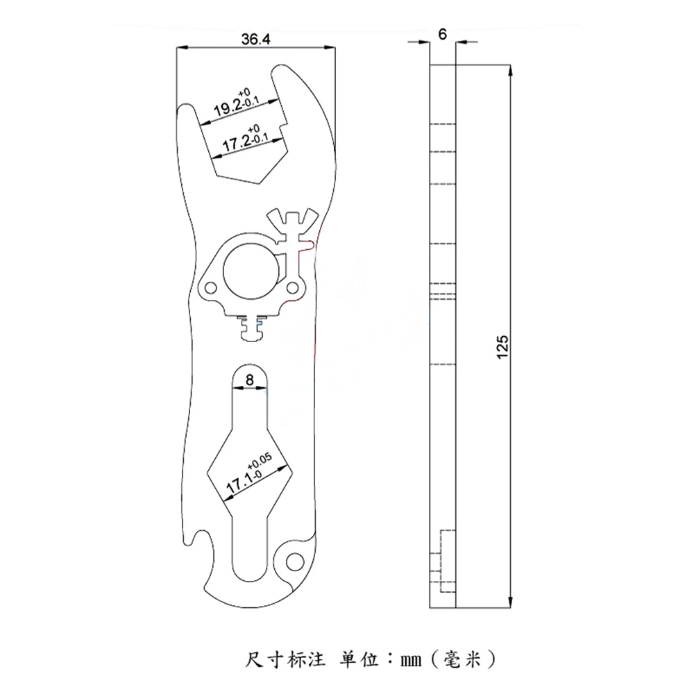 Multi Purpose Mini Aluminum Alloy Wrench Truss Mounting Wrench Lights Clamp Wrench Spanner For Stage Lights