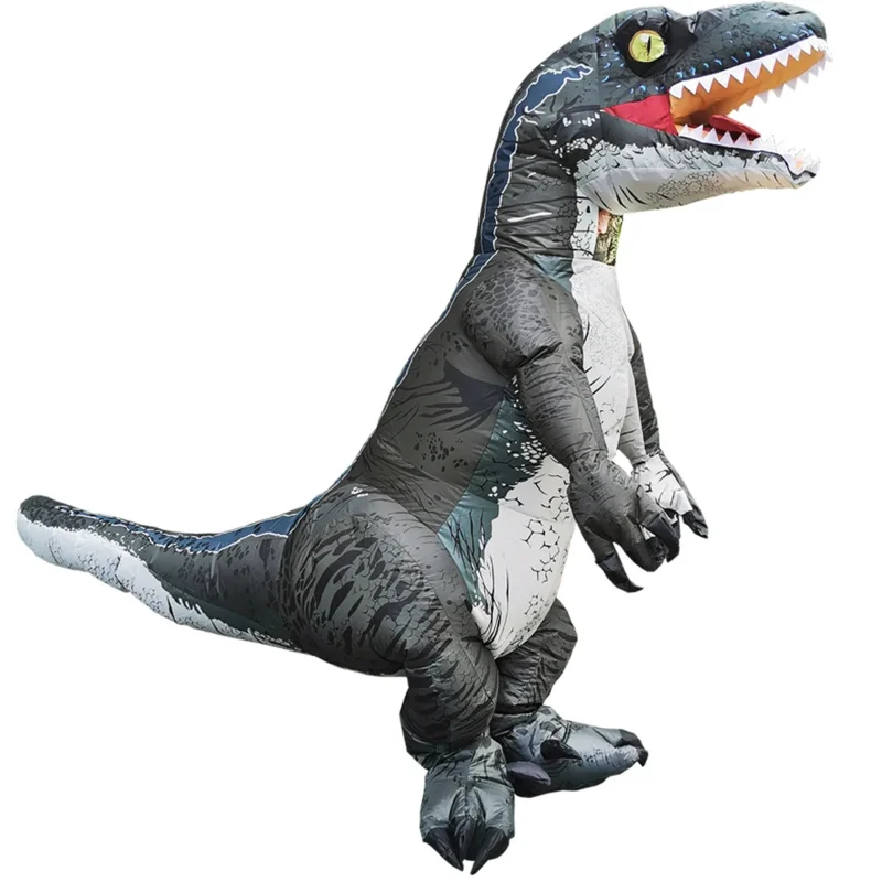 Adult T-rex Velociraptor Dinosaur Inflatable Costumes Purim Halloween Party Anime Cosplay Costume Dress Suits for Man Woman MS51