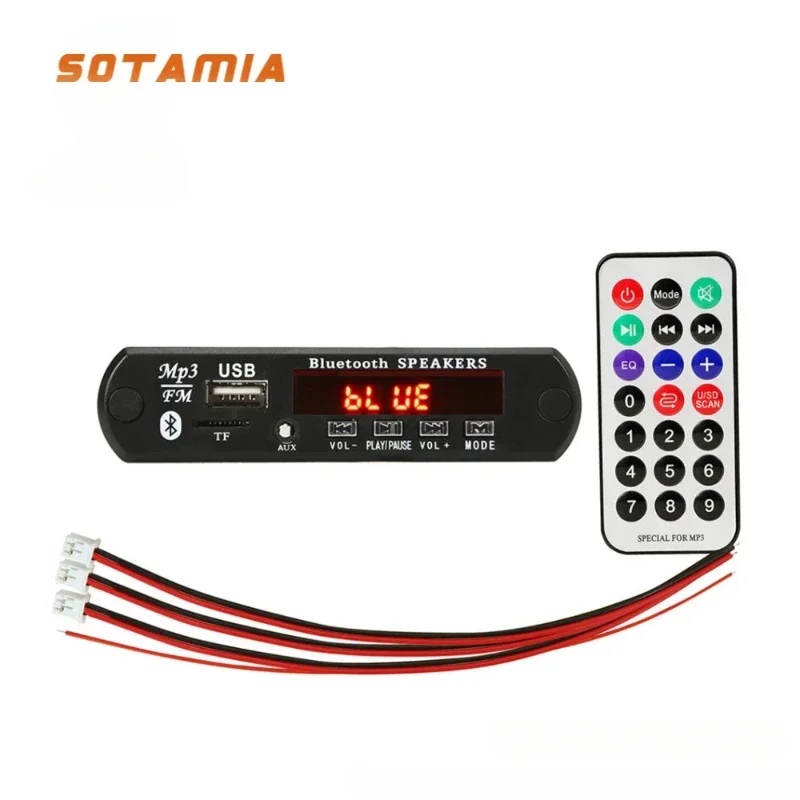 SOTAMIA Bluetooth Power Amplifier 2x15W MP3 Audio Speaker Decoding Board MP3 Music Decoder Module Bluetooth Amplificador Audio