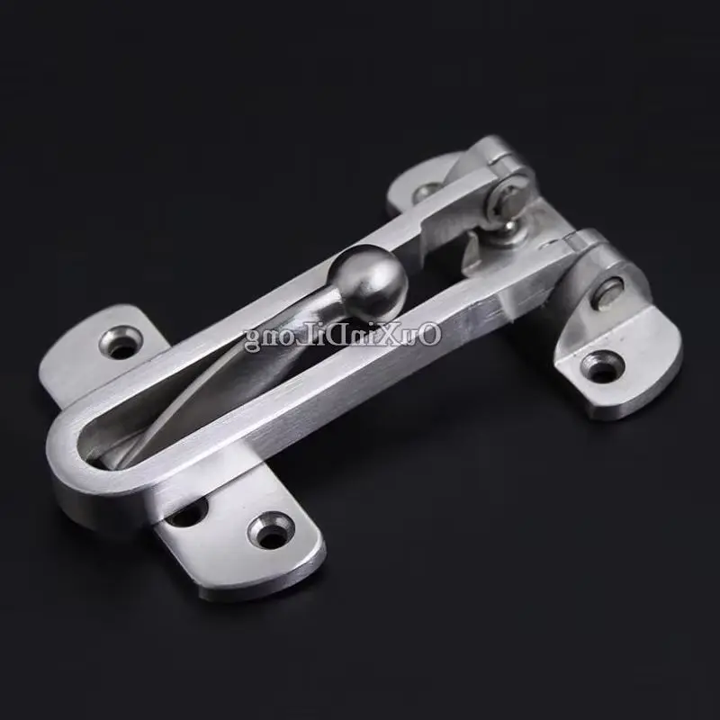 Brand New 2PCS Stainless Steel Security Door Window Lock Hasp Guard Restrictor Lock Latch Safety Chain Catch