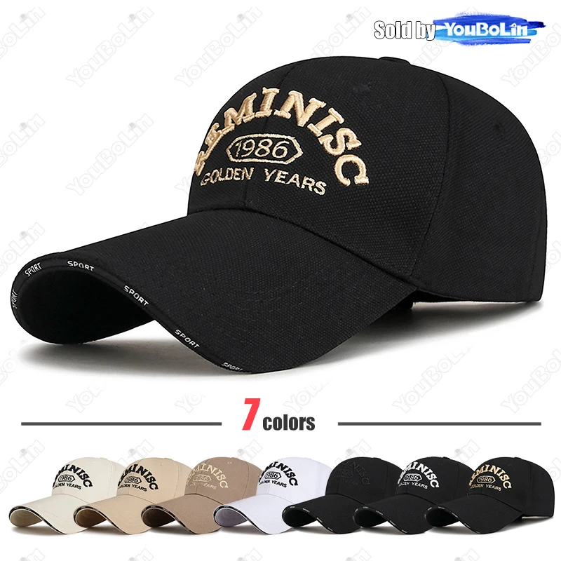 

New All-Season Fashion Men Women REMINISC 1986 3D Letter Embroidery Adjustable Baseball Cap Dad Caps Trucker Hat Sun Hats