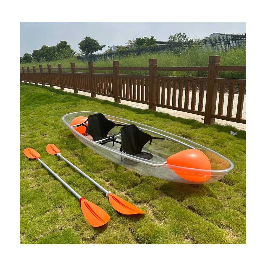 

UV-resistant PC Crystal-Clear Hull Kayak Through Crystal Waters Clear Transparent Kayak Boat