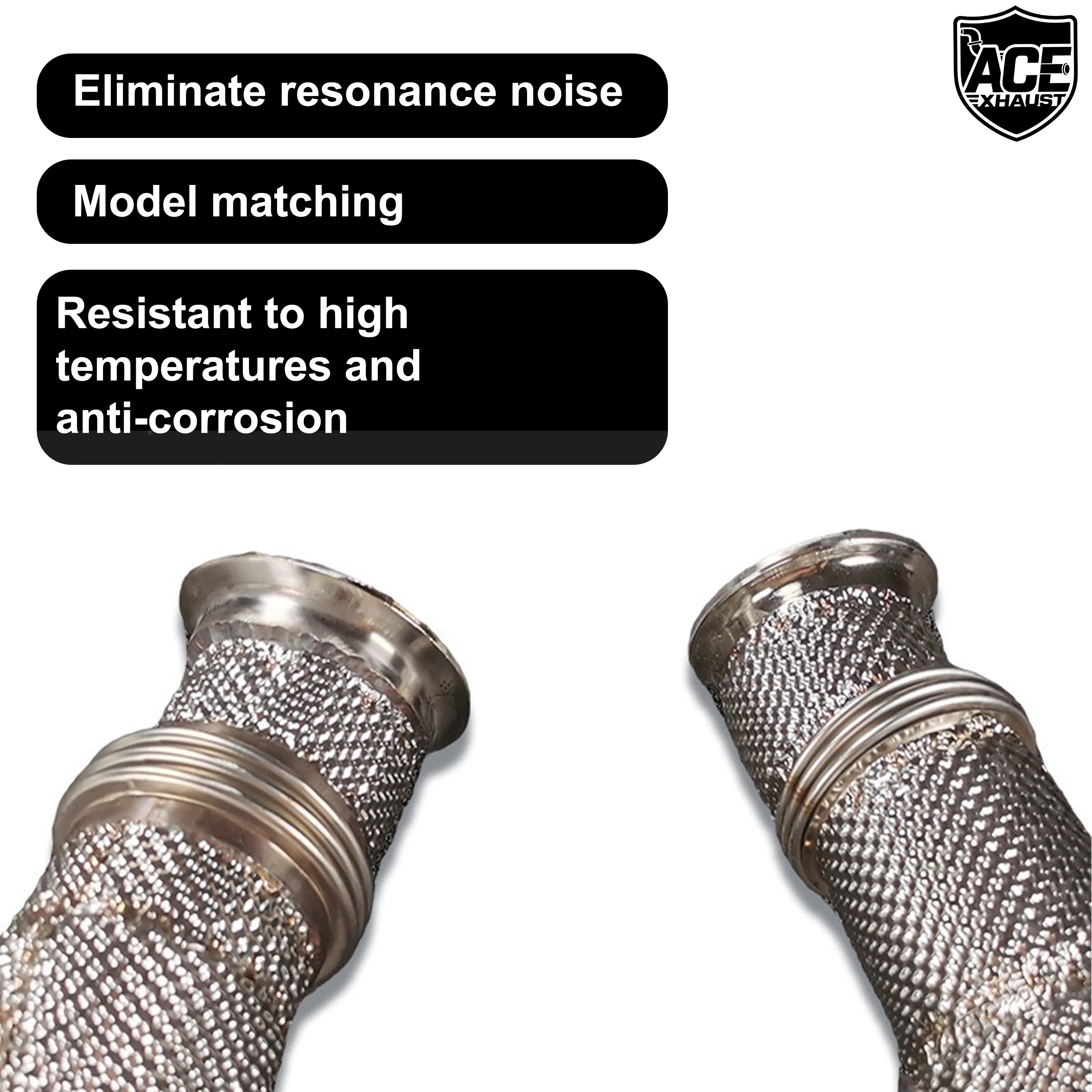 ACE Passend für Mercedes-Benz C43 E43 GLC43 GLE43 Hochleistungs-Downpipe mit Hitzeschutz Hochleistungs-Auspuffanlage – Detail 6