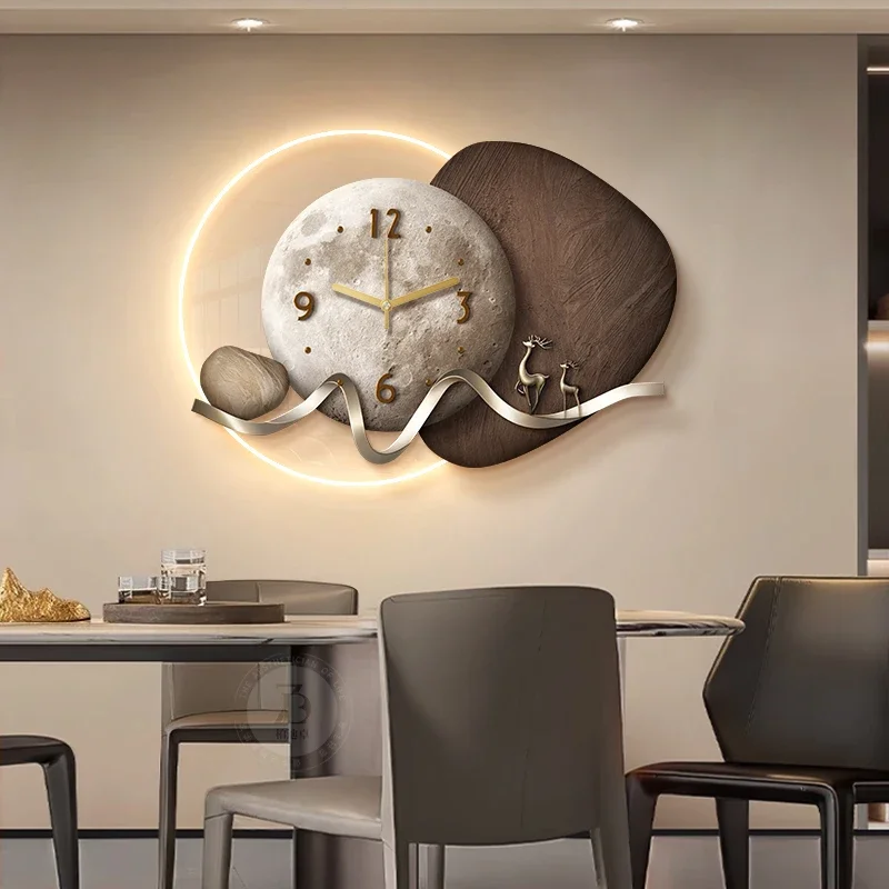 */*Bathroom Silent Nordic Luxury Wall Clock Kawaii Office Living Room Items Wall Clock Light Modern Relojes De Pared Home Decor