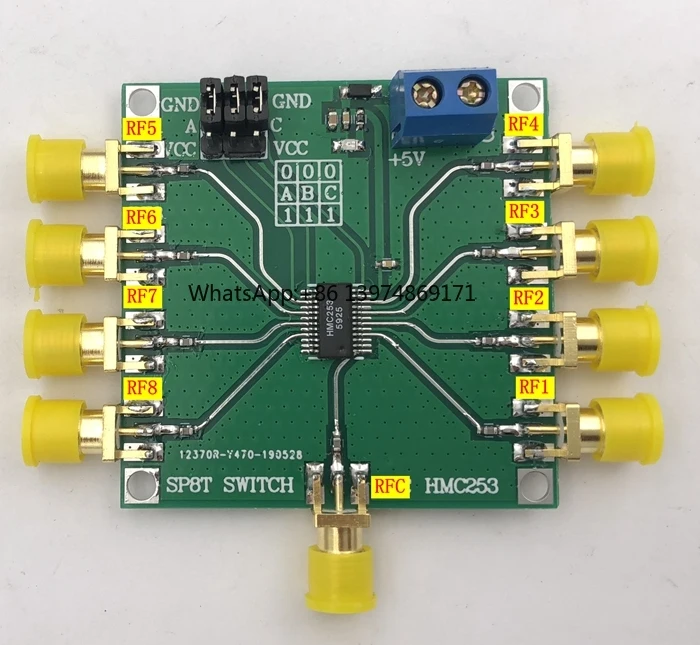 1pc HMC253 DC-2.5 GHz RF Single-pole Eight-throw Switch RF Switch Antenna Selection Channel Selection