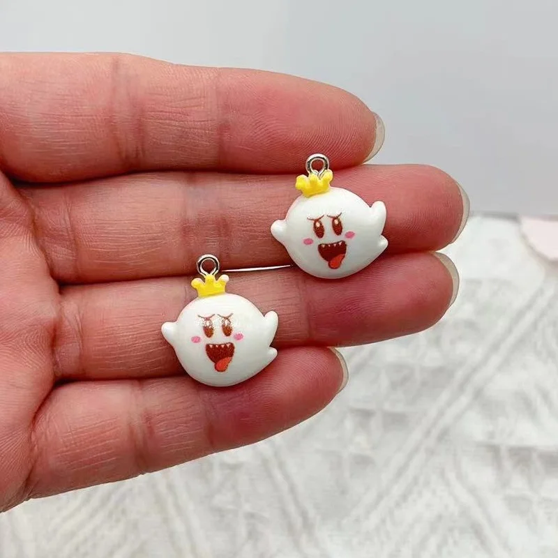 10pcs Cartoon Mushroom Resin Charms for Diy Jewelry Making Cute Earring Necklace Keychain Accessories Pendant Material Findings