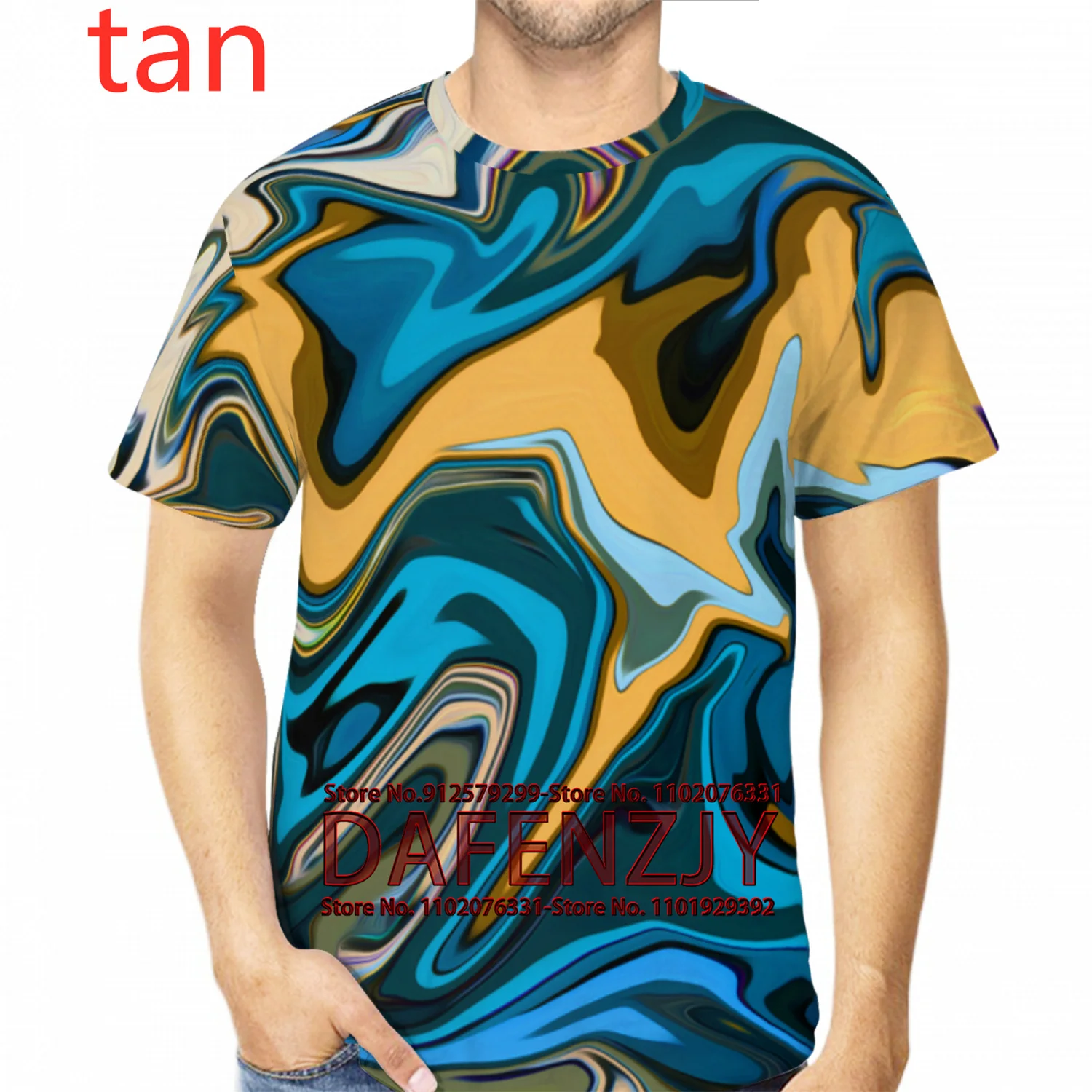 

Summer Men's T-shirt 3D Men's Street Abstract T Shirt Fashion Print Short Sleeve Tops