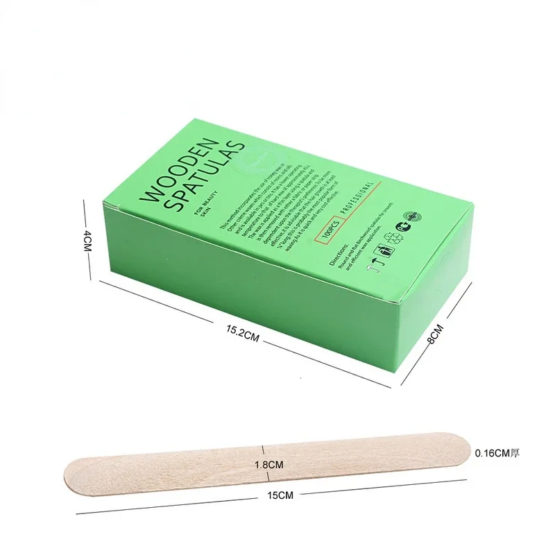 

50PcsWoman Wooden Body Hair Removal Sticks Wax Waxing Disposable Sticks Beauty Toiletry Kits Wood Tongue Depressor Spatula