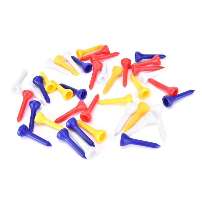 100Pcs/bag 35mm -1 3/8 inch Mixed Color Plastic Golf TEES 90g - 3.18 ounces bulk price golf accessories