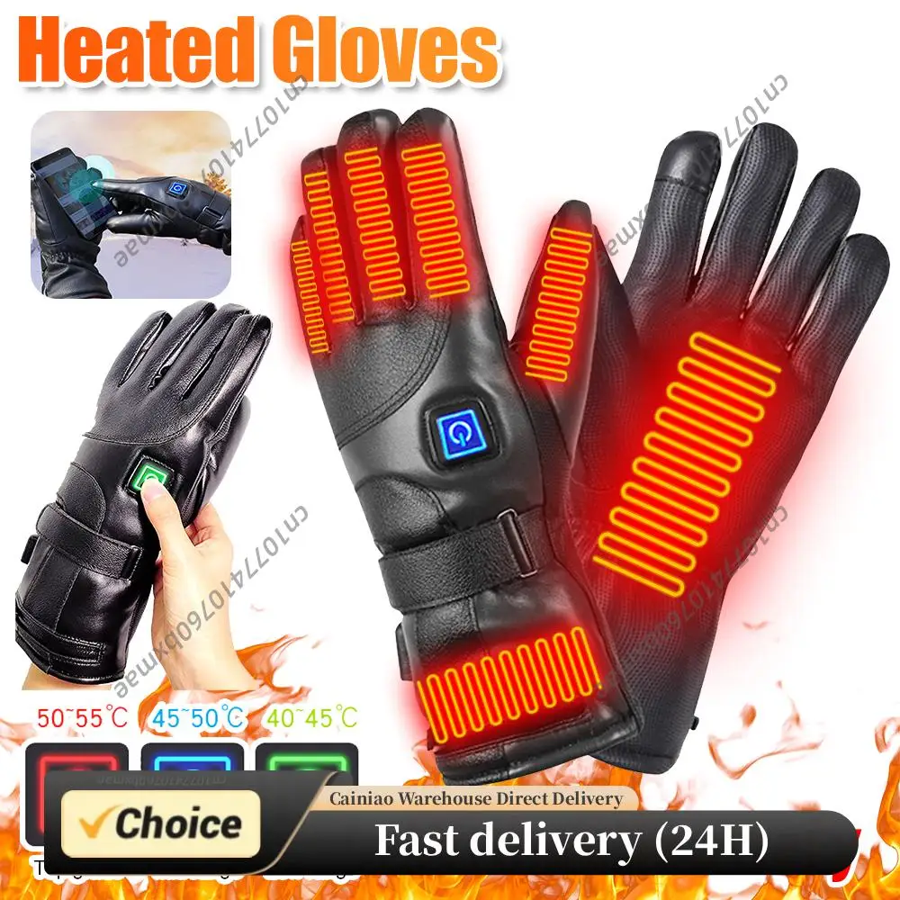 

Перезаряжаемые перчатки с подогревом, 3 уровня температур, перчатки с подогревом от батареи для активного отдыха, езды на мотоцикле, катания на лыжах, велоспорта