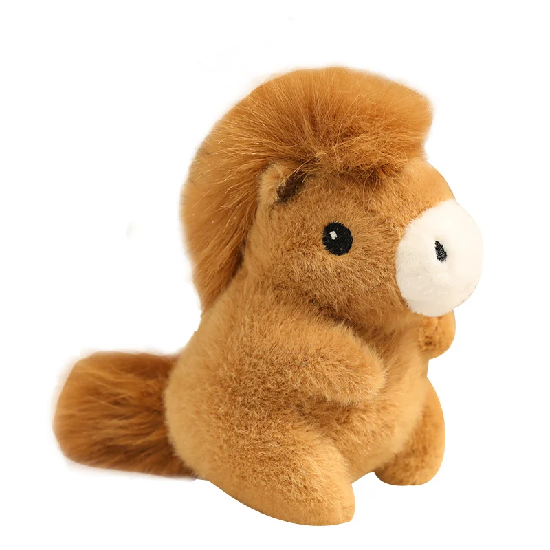 Schattig mollig klein paard pluche pop zacht gevuld baby palm huisdier desktop decor nieuwjaar mascotte 2026 vrij nieuw babyspeelgoed
