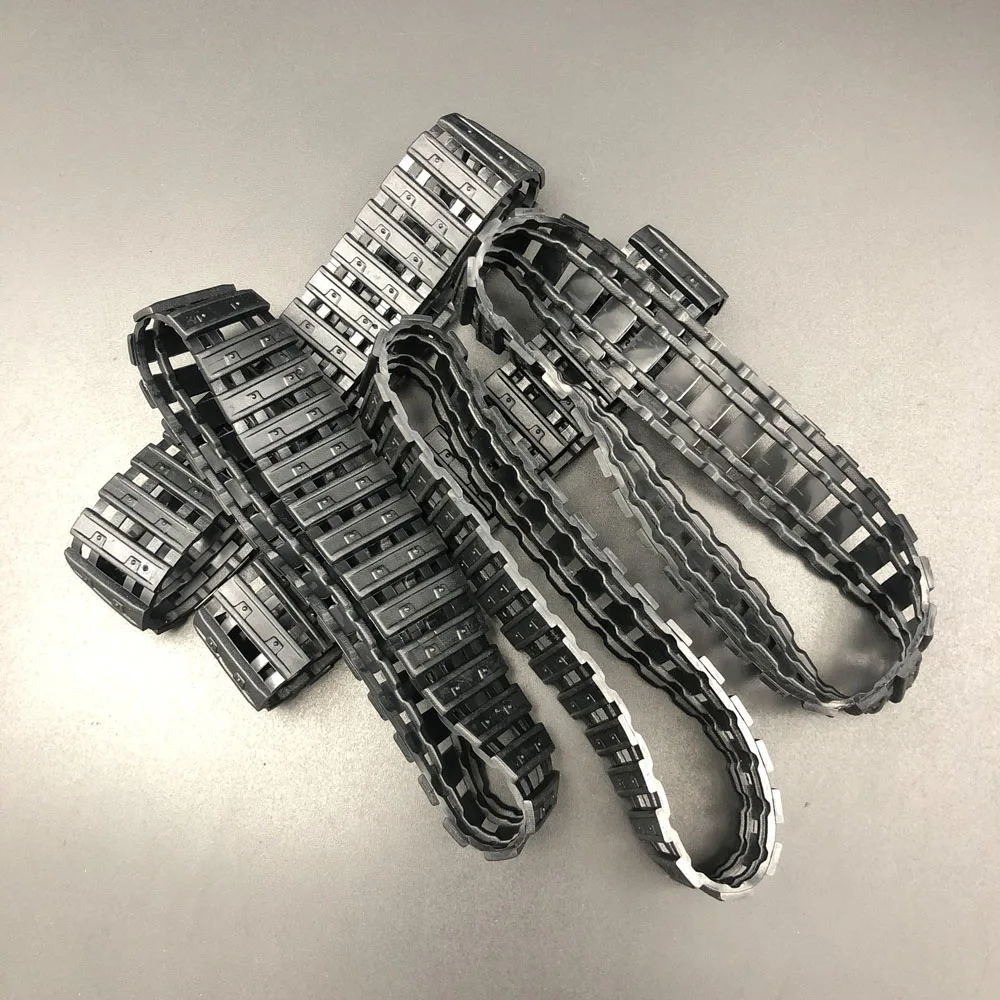 5Pcs x Black Intgrated Rubber Tank Track Folded Length 140mm Width 23mm Thickness 3mm Short Crawler Belt DIY RC Tank Robot Model