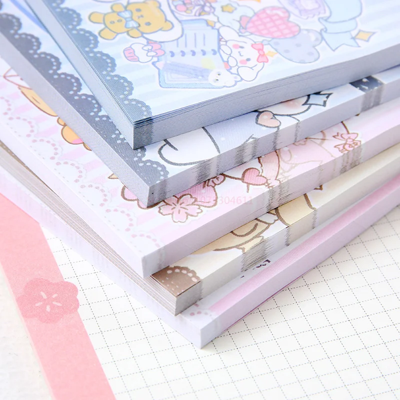 Sanrio Cartoon Sticky Note Cute Account Notepad High Appearance Level Decorative Message Fridge Sticker Student Stationery Gifts