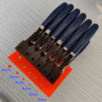 Round Hole Punch Paper PVC Card Circle Punching Tool 2mm 3mm 4mm 5mm 6mm 8mm Slot Punch 3x13mm Tag Cutting Tool