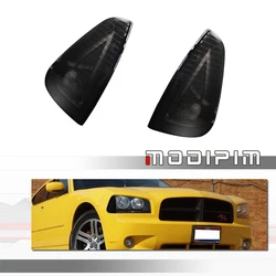 Smoked / Chrome Lens Car Front Side Marker Indicator Light Housings For 2006 2007 2008 2009 2010 Dodge Charger, No Bulb / Socket