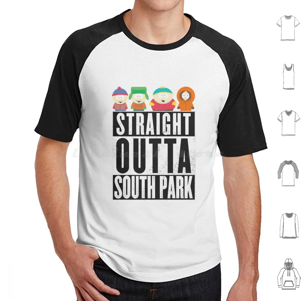 Camiseta recta para hombres, mujeres y niños, 6xl, divertida Cartman Kenny Eric Cartman Park Kyle South, dibujos animados de Stan Marsh, mantequillas Eric
