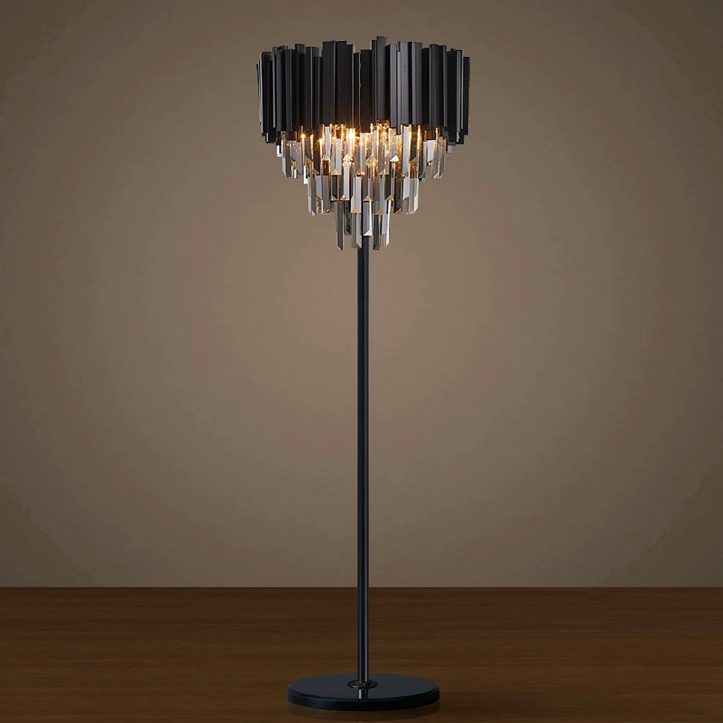Modern light luxury, soft decoration accessories design artistic atmosphere living room crystal floor lamp