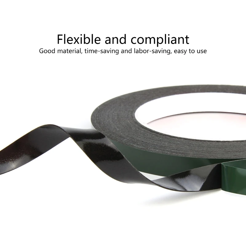 Waterproof Foam Tape for Secure Mounting on Walls Phones and Computers and LED Light Strips, 10m Long, 2mm/3mm/5mm Width