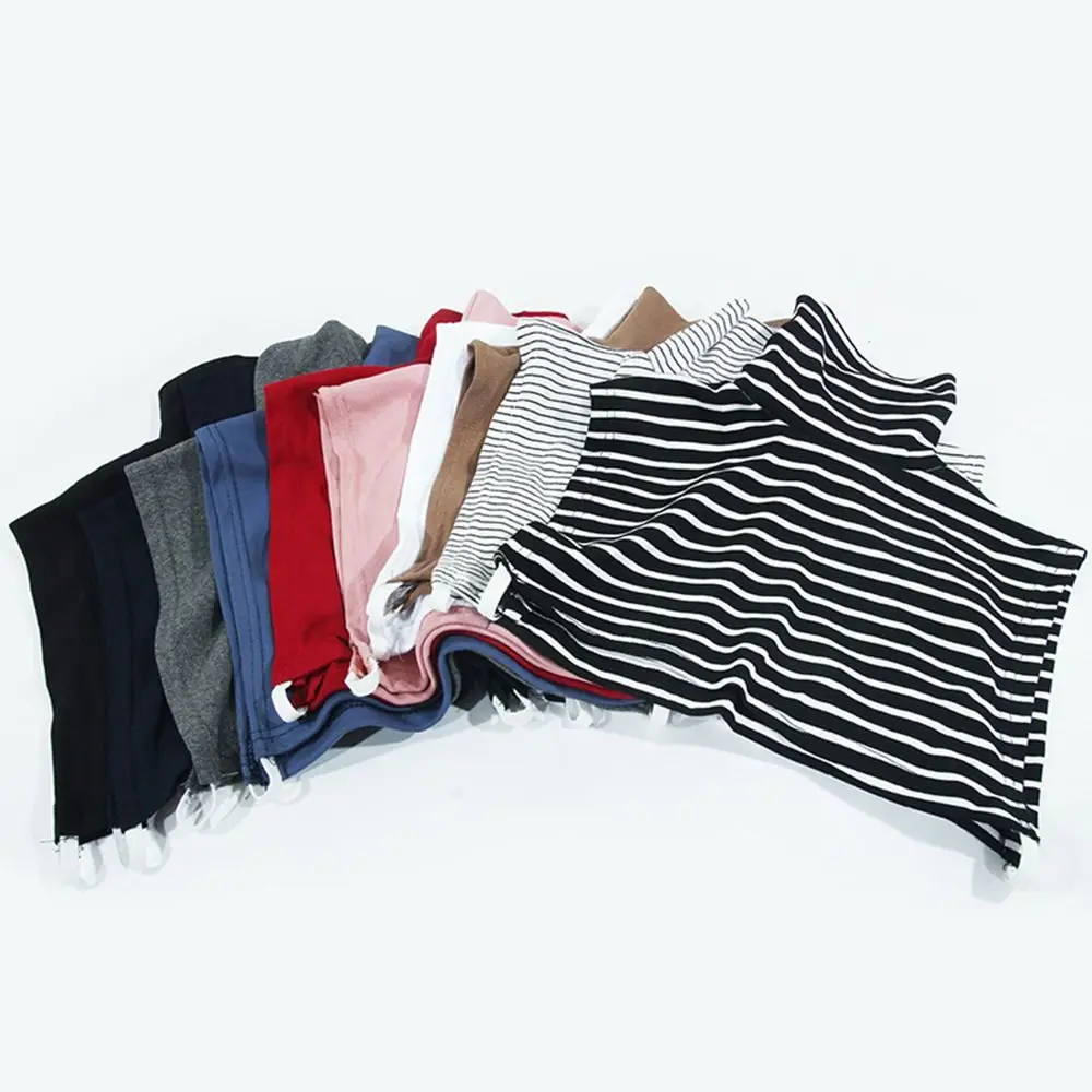 Faux Col Roulé pour Femme Musulmane, Extensions Amovibles, Chemisier Demi-Haut, Couverture Modal