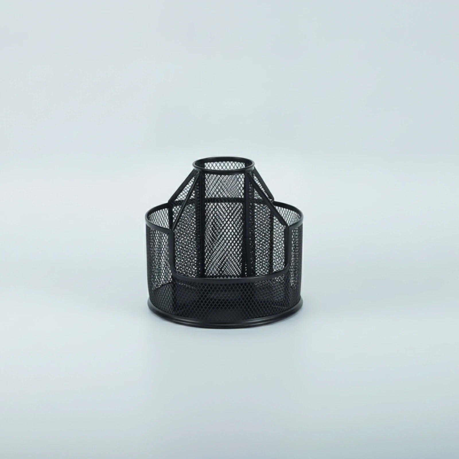 Desk Organizer with Compartments Metal Rotating Desk Organizer Rotating Pen Holder Multi-Compartment for Students, Office