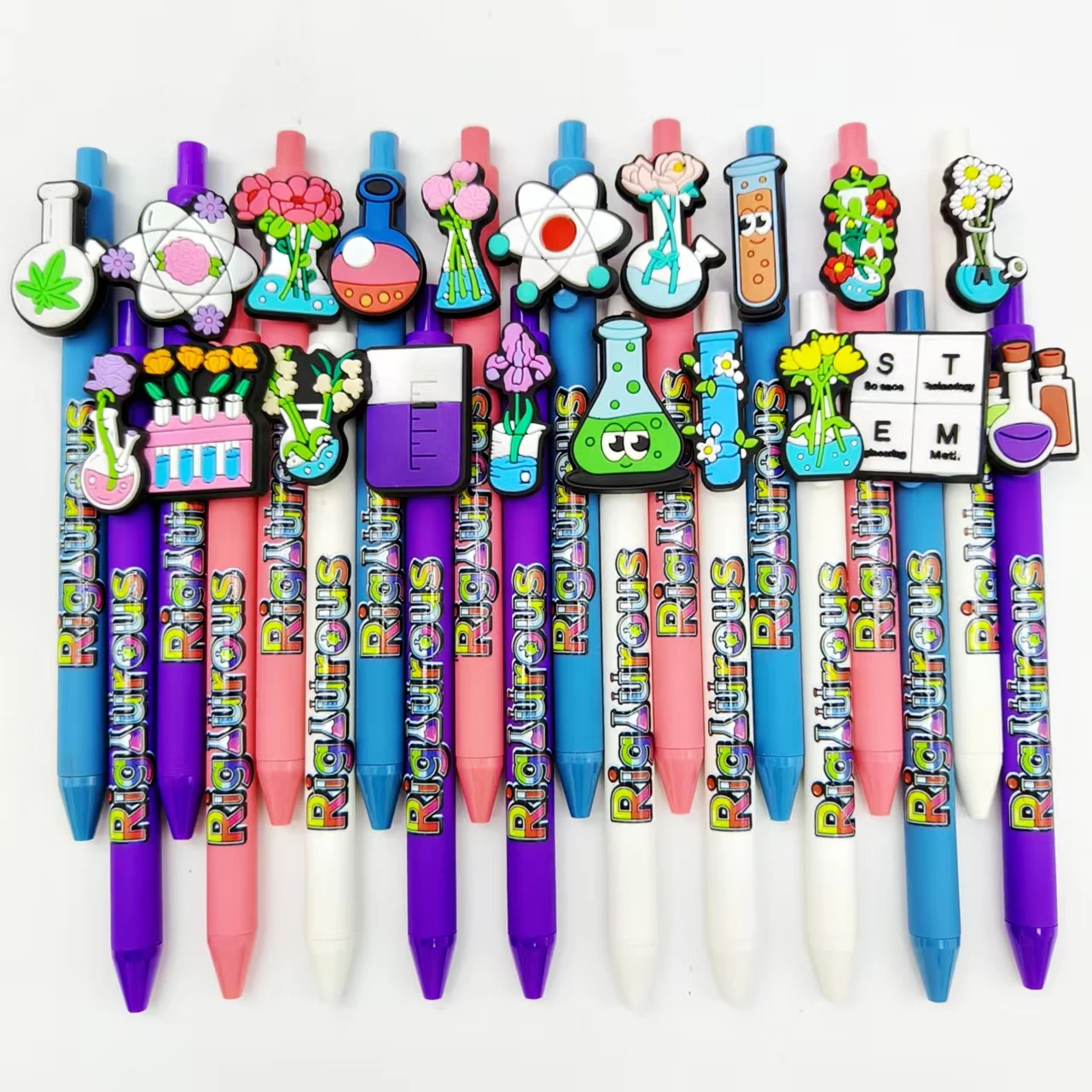 

10pcs/14pcs laboratory element patch printing ballpoint pen four-color mix school stationery office practical ballpoint pen