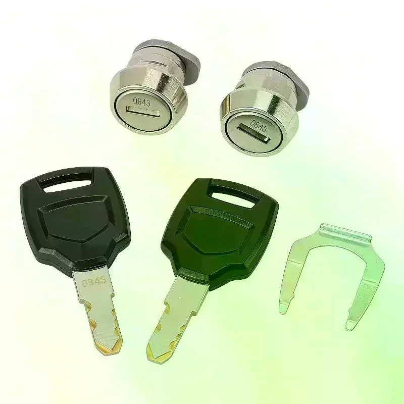 1 Set Complete Cylinder And Keys Universal Zinc Alloy Top Case Lock Kit Fits For Most 25-100 Liter Motorcycle Boxes