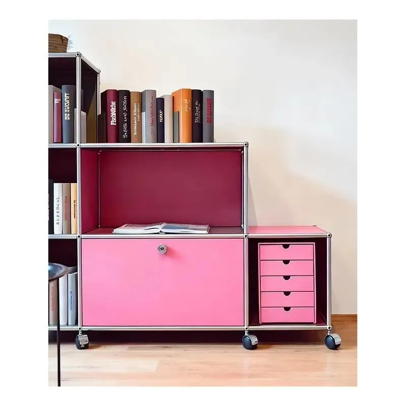 for Modern Stainless Steel Bookshelf Set - Durable Design