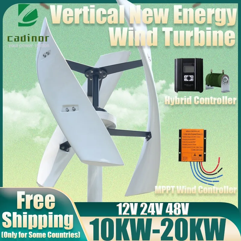 

Vertical Axis Wind Turbine Alternative Energy Generator 10KW 15KW 20KW 12V 24V 48V AC Output Household with Controller Inverter