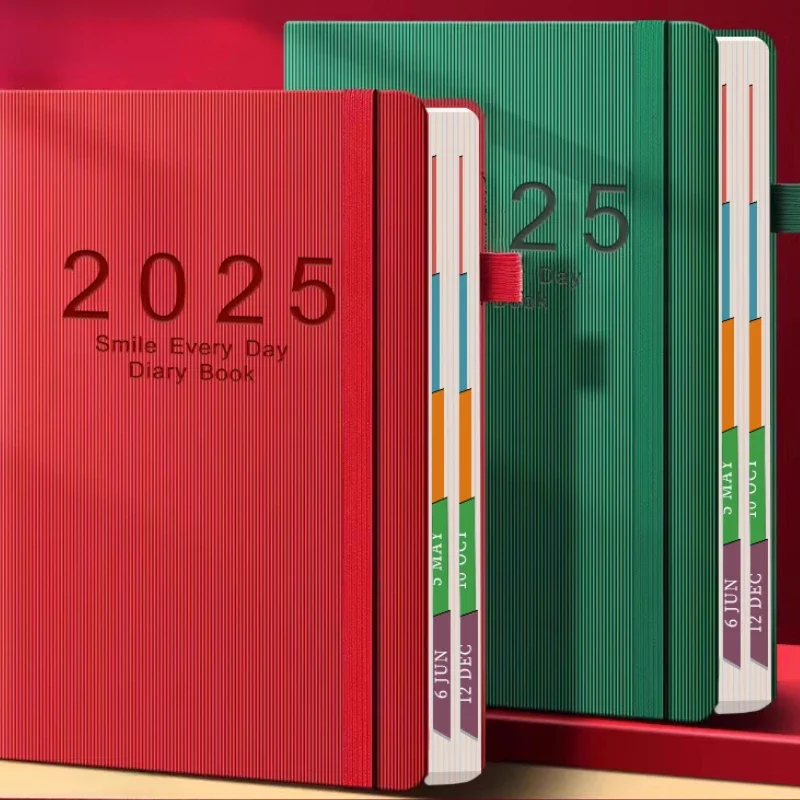 2025 New Plan: 400 page Calendar Log, Self discipline Check in Time Management, One page per day, 365 day Plan Office