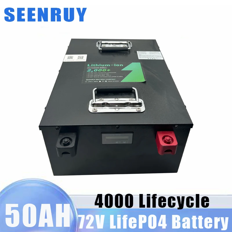 LFP 72V 50AH LifePO4 Built in Smart BMS For Electric Cart Battery Pack