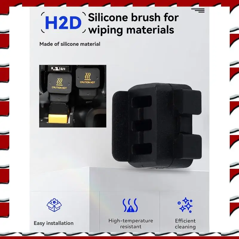 

T35C Nozzle Wiper For Bambu Lab H2D Hotend Nozzle Wiper For Bambu Lab H2D Hotend Nozzle Silicone Brush Cleaning Tool 4Pcs