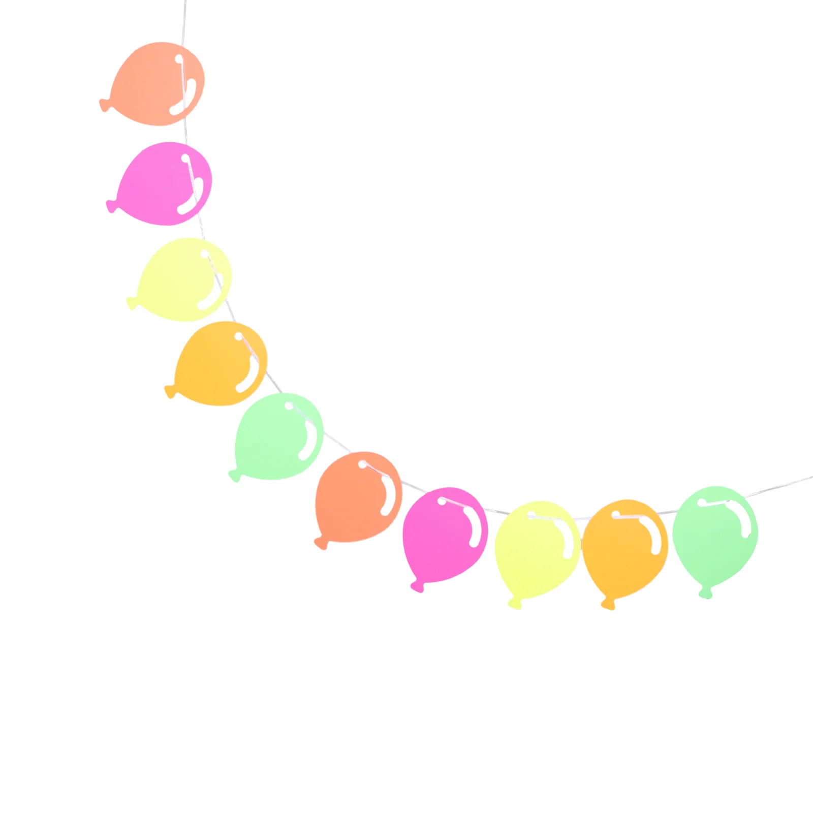 

Fluorescent Balloon Hanging Garland Glow In The Dark Neon Party Banner Decorative Bunting For Wedding Birthday Carnival