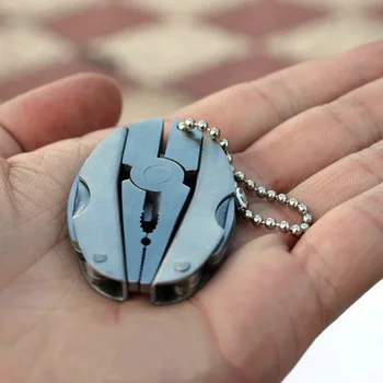 EDC Tools Travel Kits Portable Multifunction Folding Plier Stainless Steel Foldaway Knife Keychain Screwdriver Camping Survival 1