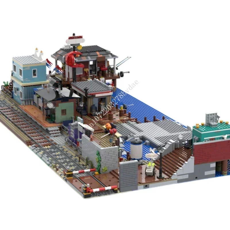 5427PCS Customized MOC Modular Boardwalk Collection street view Building Blocks Bricks Children birthday toys Christmas gifts