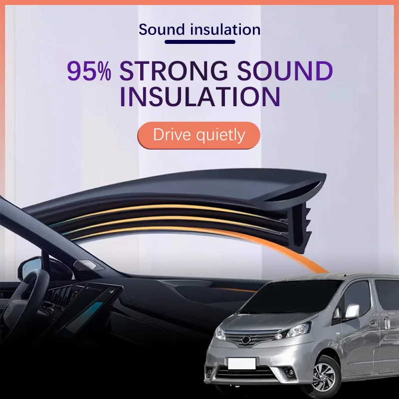 Car Dashboard Sealing Strip Interior Auto Noise Sound Insulation Rubber Trim Weatherstrip Car Accessories For Nissan NV200
