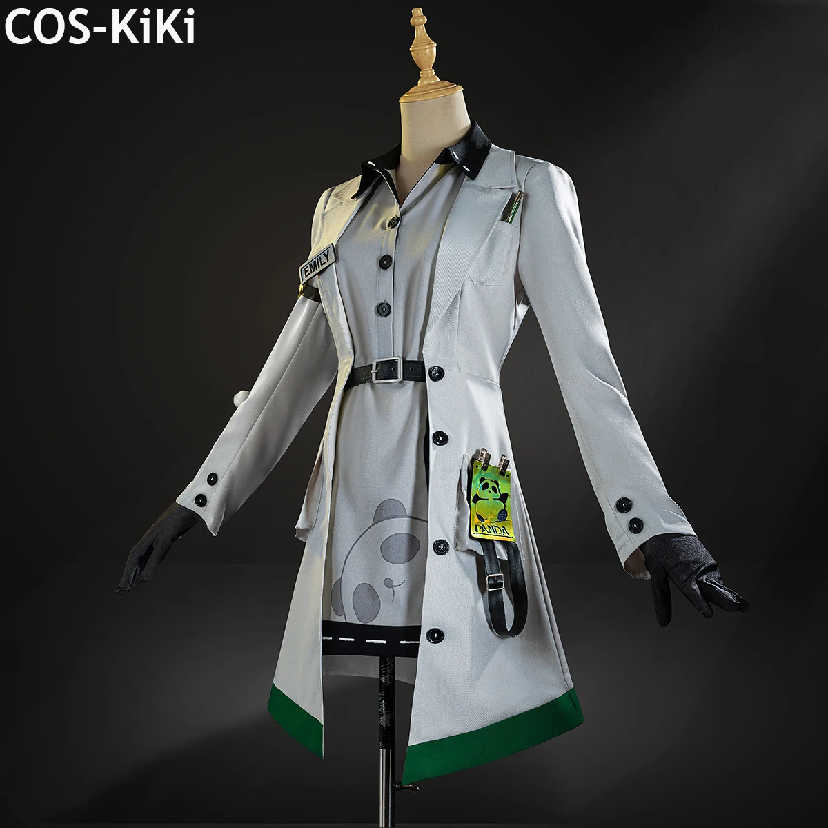 COS-KiKi Identity V Emily Dyer Doctor Bamboo Shade Guardian Panda QiZhen Fashion Game Suit Lovely Cosplay Costume Party Outfit