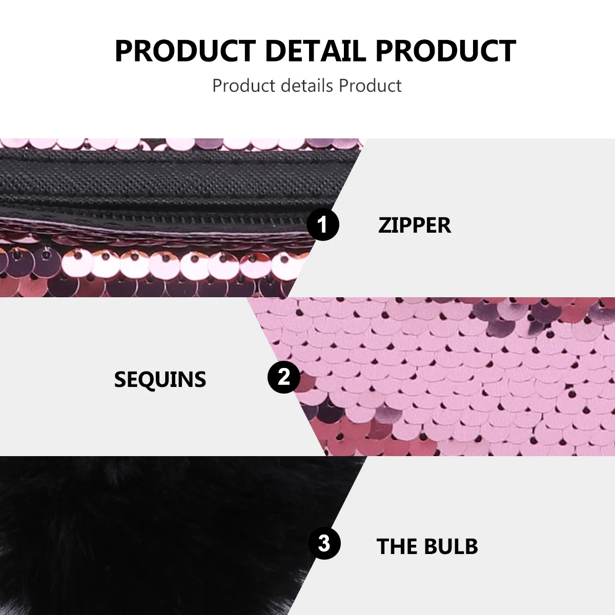 1pc Mermaid Sequin Pencil Pouch Glitter Zipper Stationery Bag Multifunction Storage For School Office Gift