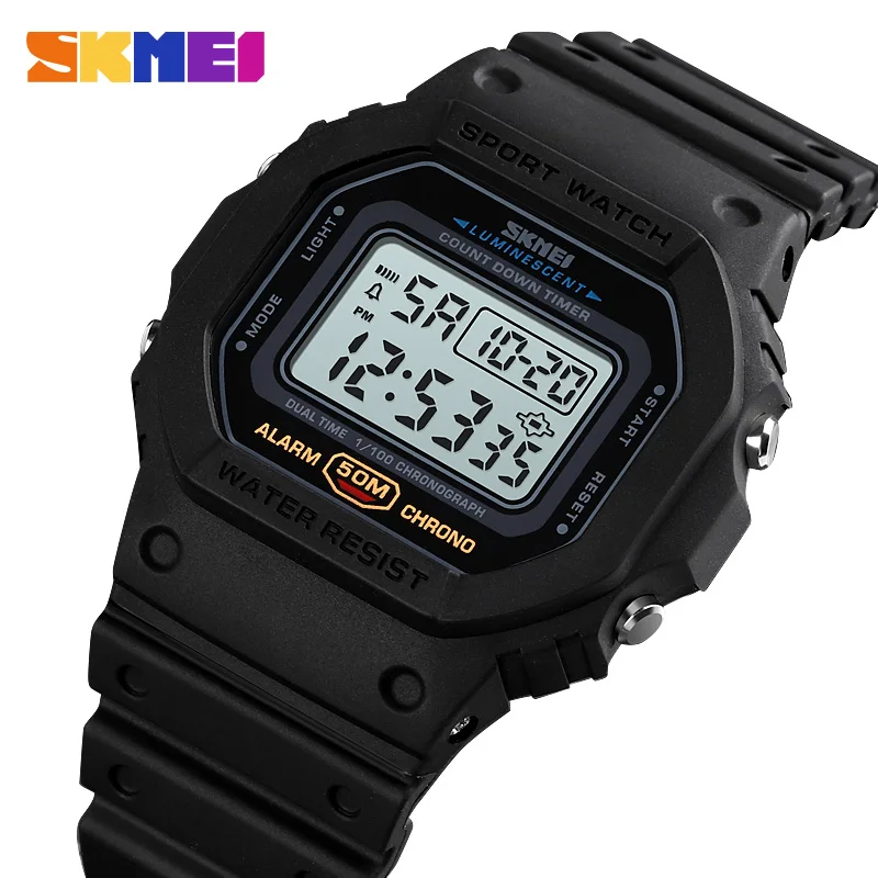 SKMEI Multifunctional Digital Sport Watch Men 2 Time Count Down Mens Wristwatches Fashion Retro Male Watches reloj hombre 1628
