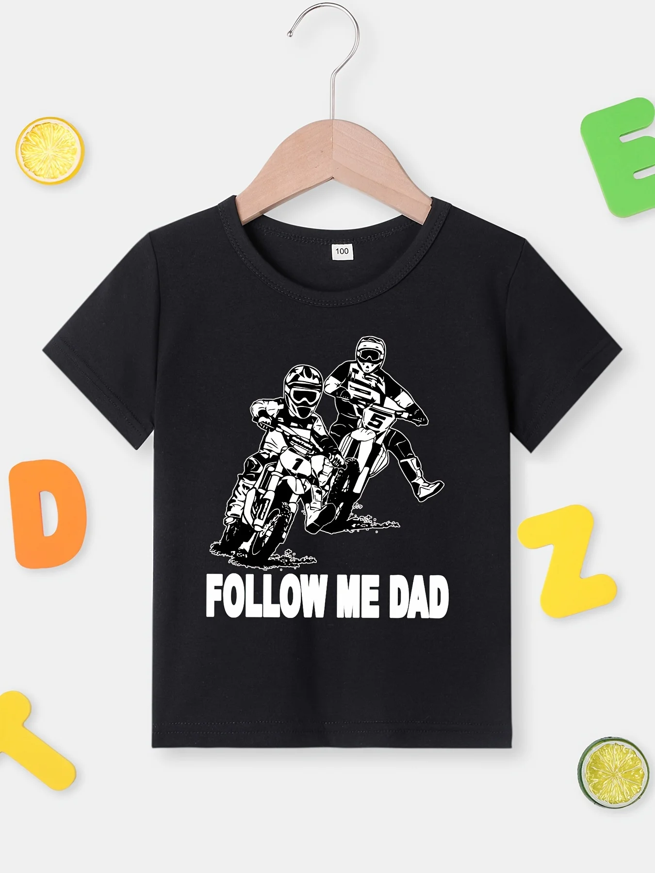 Kids Boys Cute Short‑Sleeve Crew Neck Tee, 
