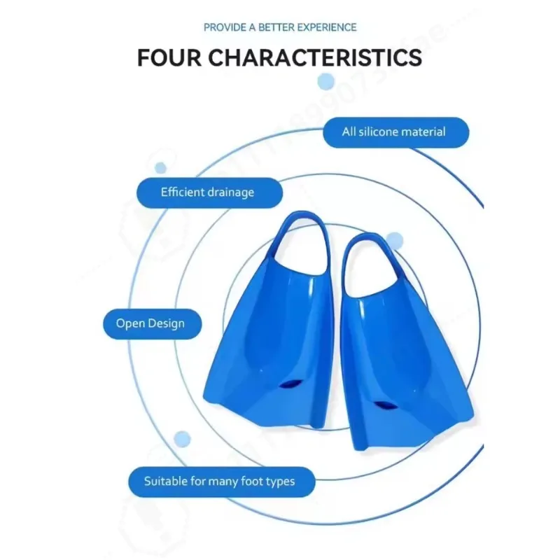 Swimming Fins for Adults Children Short Silicone Dive Fins Snorkeling Free Diving Training Equipment Swim Shoes for Pool Ocean