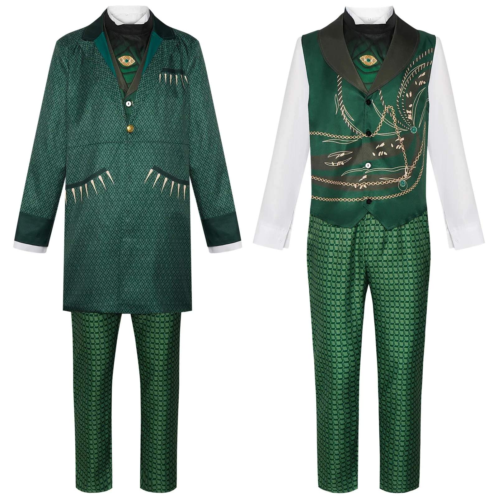 

Movie Cosplay Costume Green Suit Men Roleplay Costume Halloween Carnival Party Outfits