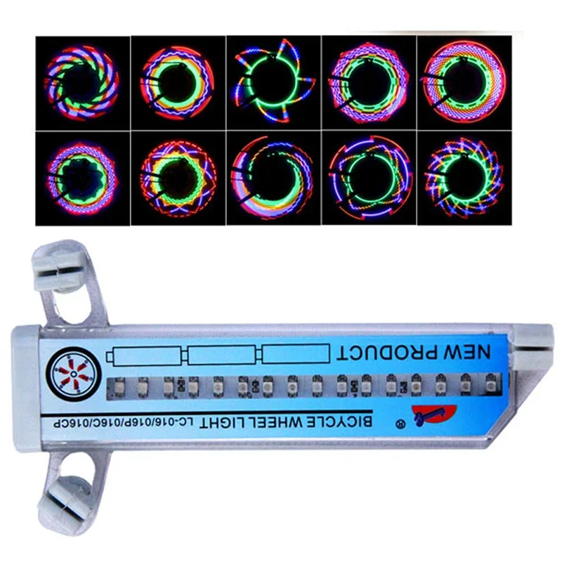 Luci del raggio della luce della ruota della Mountain Bike luce di avvertimento luce di segnalazione del pneumatico luci colorate della ruota della bici a LED accessori per il giro del giocattolo