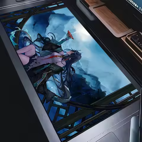 Mouse Pad Laptop Moon Anime Rubber Mousepad PC Arknights Dusk Kawaii Keyboard Pad Dragon Girl Gaming Accessories Desk Mouse Mat
