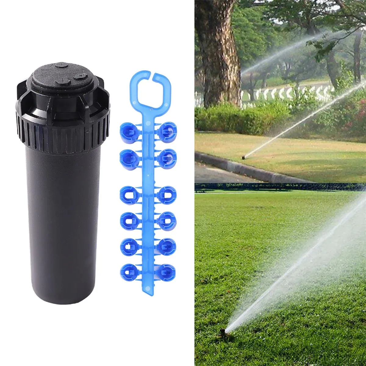 Adjustable Pop-up Sprinklers 3/4"Female Thread Rotor Watering Devices Gear Drive