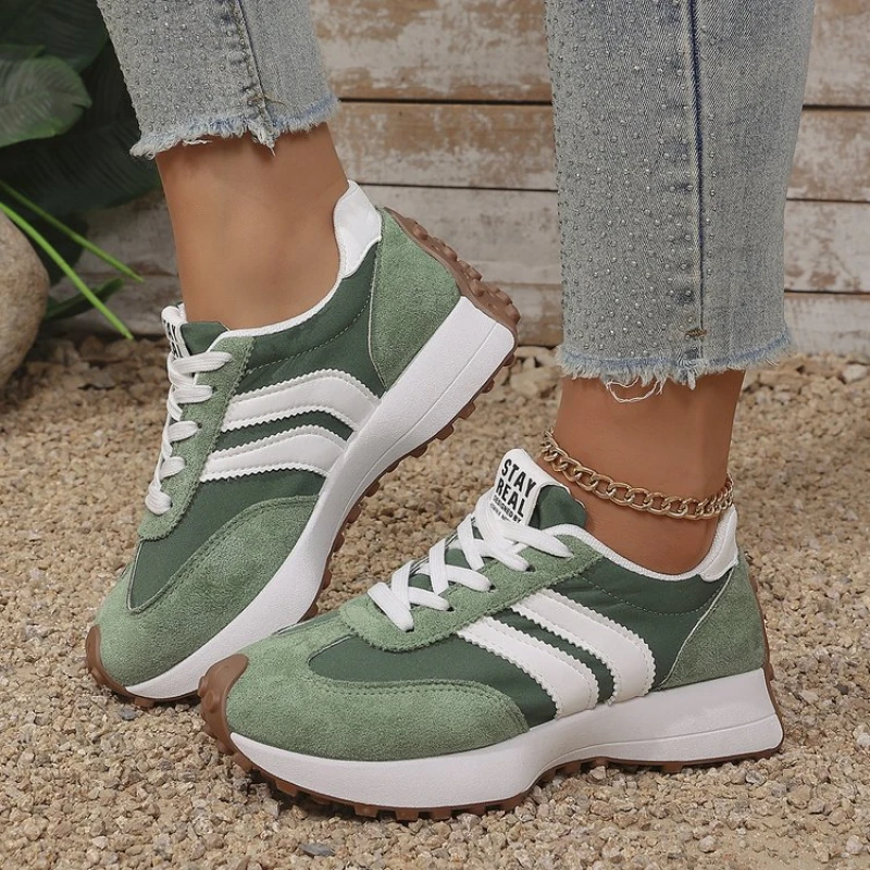 2026 New Women's Retro Forrest Gump Sneakers, Suede Stripe Casual Trainers, Lightweight Platform Running & Walking Shoes S8a5c2094f2b1450d9daef78c65efb2dct