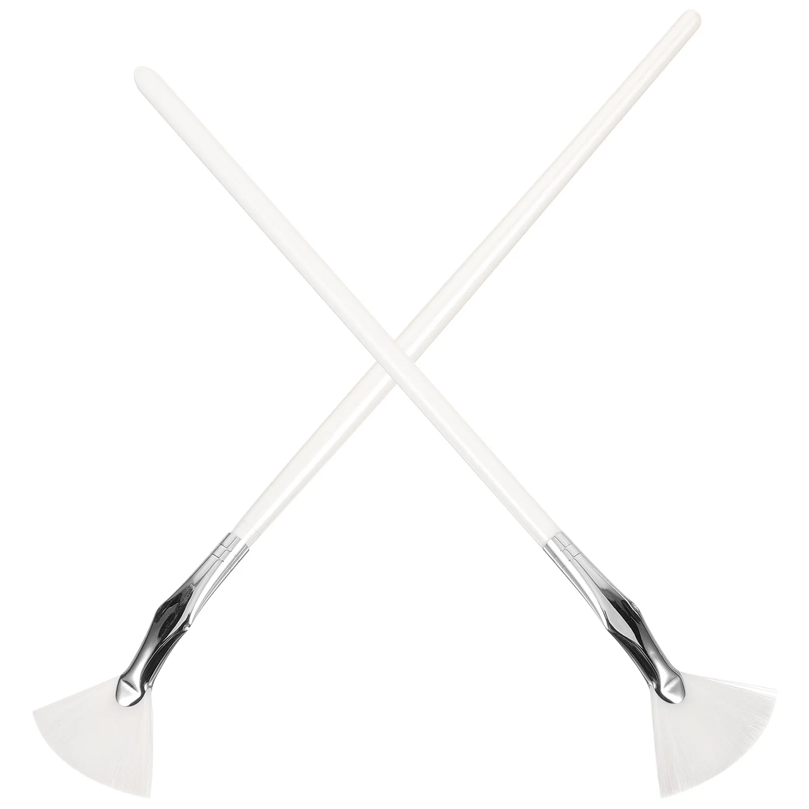 2Pcs Fan Lash Brush Mascara Eyebrow Eyelash Curved Makeup Tools Lightweight Portable for Travel Use Mascara Brush