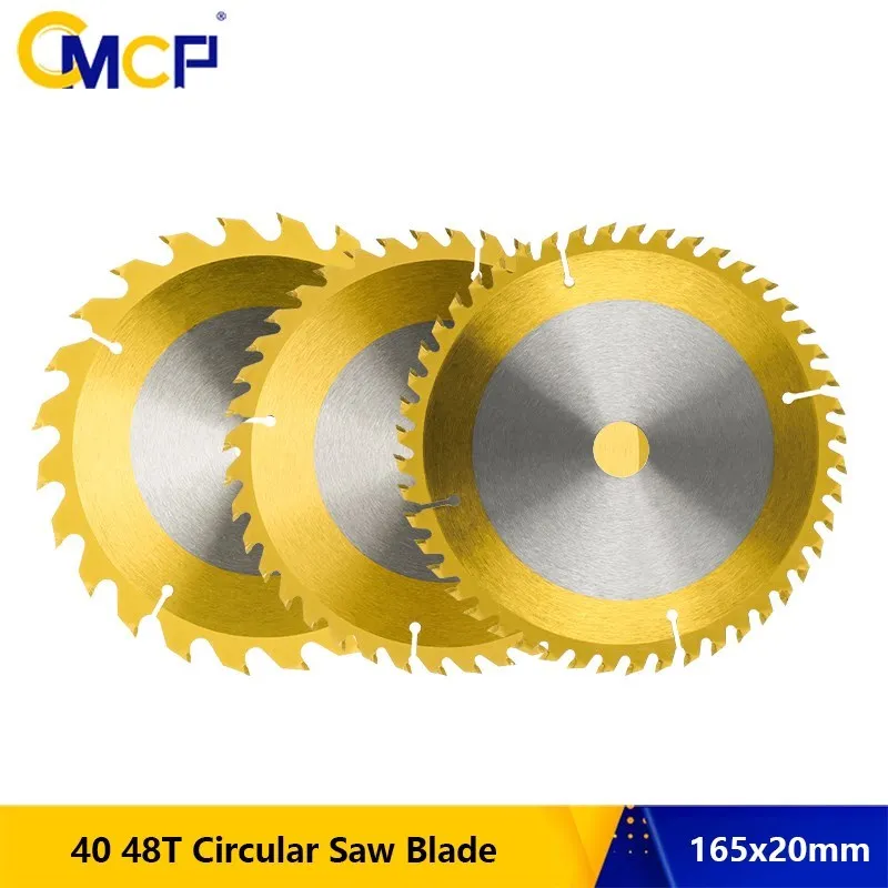 CMCP 165mm Wood Saw Blade Carbide Tipped TCT Circular Saw Blade for Woodworking Cutting Disc