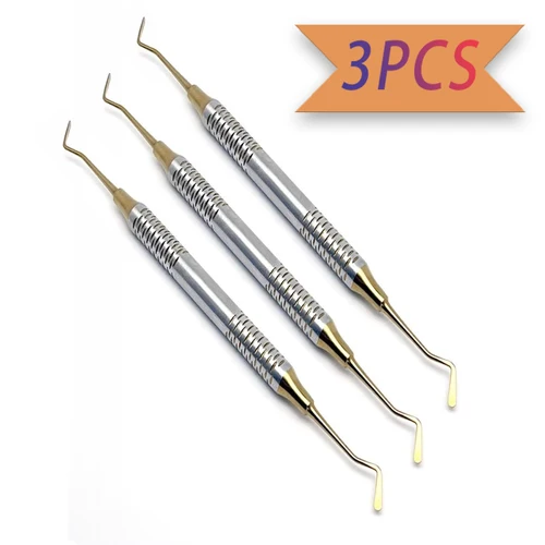 Imagen 1 del producto Relleno de resina compuesta Dental, espátulas de doble cabezal fáciles con mangos de acero inoxidable para herramientas de restauración de dentistas